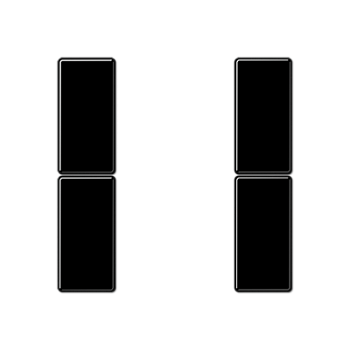 JUNG KNX Черный Набор накладок, на кнопочный модуль 2гр A502TSASW