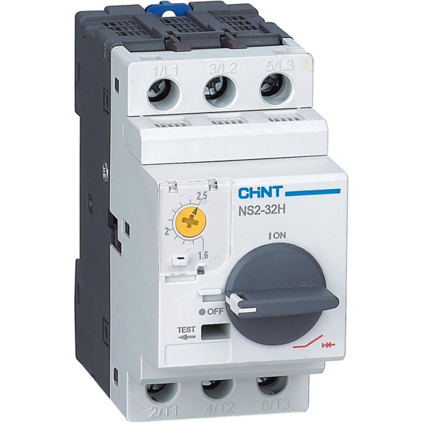 CHINT Авт. выкл. защиты двигателя NS2-32H 4-6.3A с поворотной ручкой (R)
