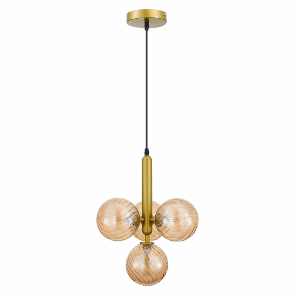 Evoluce SLE220323-04 Люстра подвесная Золото/Янтарный G9 4*5W Evoluce SLE220323-04 Люстра подвесная Золото/Янтарный G9 4*5W