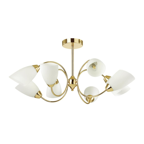 Купить Lumion 4532/8C COMFI LN21 049 золотой, белый Люстра потолочная E14 8*40W 220V DARLENE