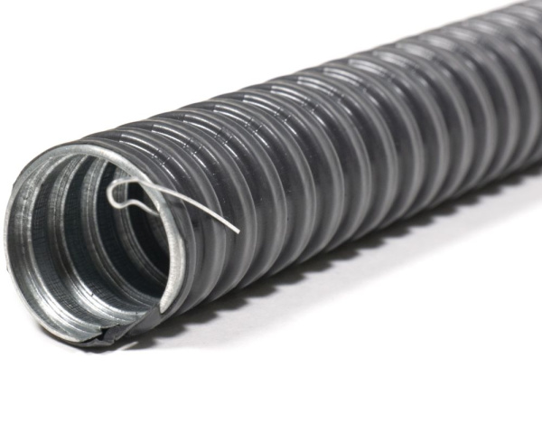 ЗЭТАРУС Металлорукав в ПВХ изоляции МРПИ НГ  25  (50 м/уп.) черный с протяжкой ЗЭТАРУС zeta44407