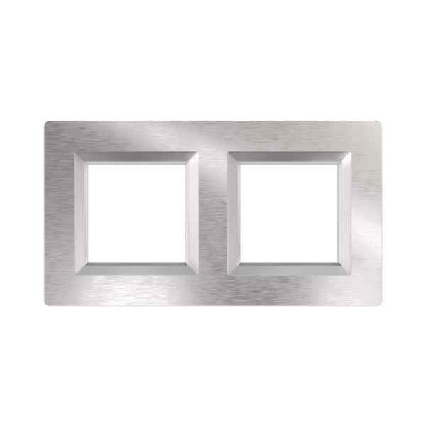 Купить DKC Рамка из алюминия, "Avanti", серая, 2 поста (4 мод.)