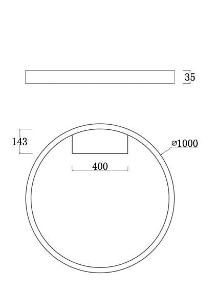 Купить Maytoni Technical Rim Белый Потолочный светильник MOD058CL-L65W4K