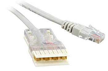 Hyperline PC-110-RJ45-4P-C5e-1M-LSZH-GY Патч-корд 110 тип - RJ-45, 4 пары, Cat.5e, LSZH, 1 м, серый 229903