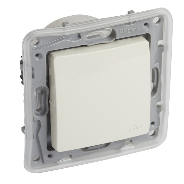 Legrand Etika Слоновая кость Переключатель 1-клавишный IP44,  автоматические клеммы, 10AX, 250 В 672300