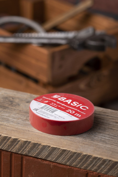 Купить EKF Basic Изолента класс А (0,18х19мм) (20м.) красная