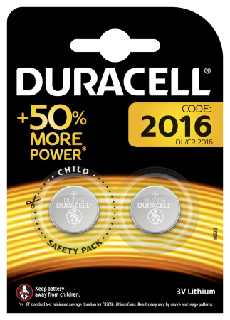 Duracell 5005626 Литиевые батарейки для электронных устройств CR2016-2BL Б0037271