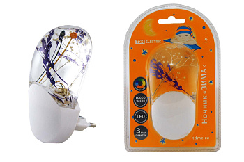 TDM Ночник "Зима " с датчиком света, светодиодный,1Вт, 220 В SQ0357-0004