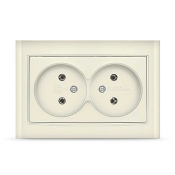 UNIVersal "Бриллиант" Розетка "слоновая кость"2-ая б/з 7948738