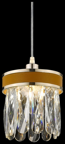 Wertmark WE136.01.306 Подвес Матовое золото, Абрикосовый/Прозрачный E14 1*40W