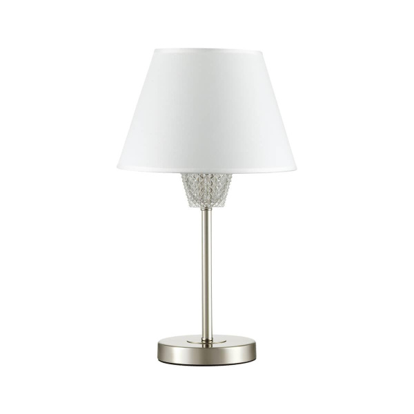Купить Lumion 4433/1T LN20 225 никель, белый, стеклянный декор Настольная лампа E14 1*40W 220V ABIGAIL
