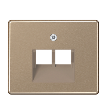 JUNG SL 500 Бронза Накладка 2-ой наклонной ТЛФ/комп розетки SL569-2UAGB