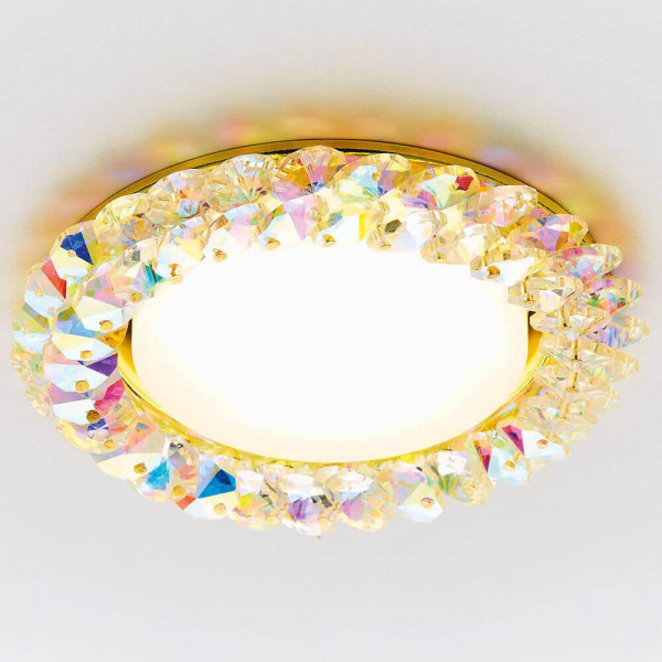 Купить Ambrella Встраиваемый точечный светильник G206 MULTI/G золото/мульти GX53