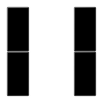 JUNG KNX Черный Набор накладок, на кнопочный модуль 2гр LS502TSASW