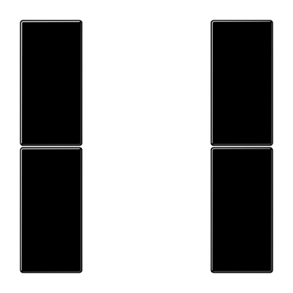 JUNG KNX Черный Набор накладок, на кнопочный модуль 2гр LS502TSASW