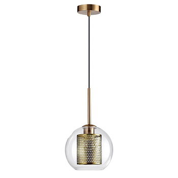 Odeon Light 4939/1 PENDANT ODL22 235 античн.бронза/металл/прозрачный/стекло Подвес E27 1*40W CLOCKY