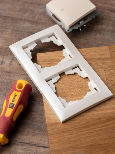 Купить EKF PROxima Валенсия Рамка 2-местная жемчуг