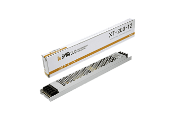 SWG Ультратонкий блок питания в металлическом корпусе, IP20, 200W, 12V XT-200-12