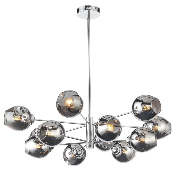 ST Luce SL1500.103.12 Светильник подвесной Хром/Дымчатый E14 12*40W ST Luce SL1500.103.12 Светильник подвесной Хром/Дымчатый E14 12*40W