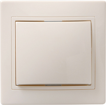 IEK KVARTA ВСк10-1-0-ККм Выключатель 1кл кноп. 10А (кремовый)