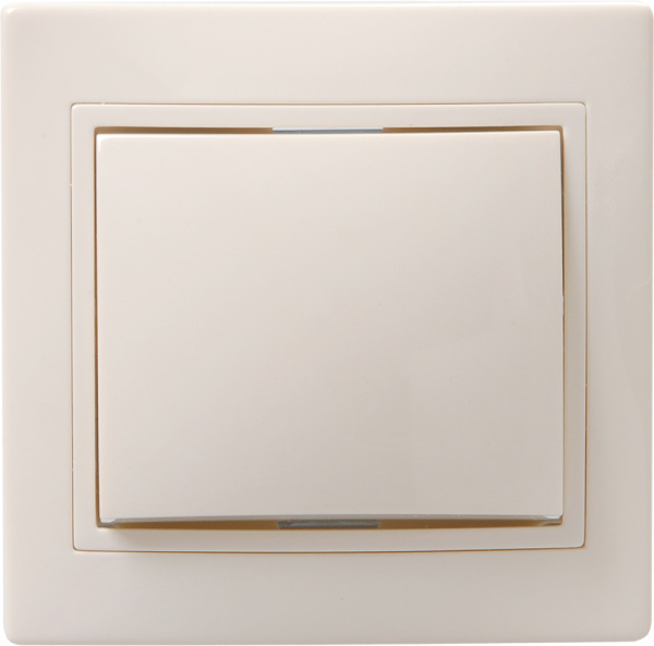 IEK KVARTA ВСк10-1-0-ККм Выключатель 1кл кноп. 10А (кремовый)