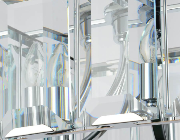 Купить Ambrella Подвесная люстра с хрусталем TR5148 CH/CL хром/прозрачный E14/6 max 40W 500*500*1000