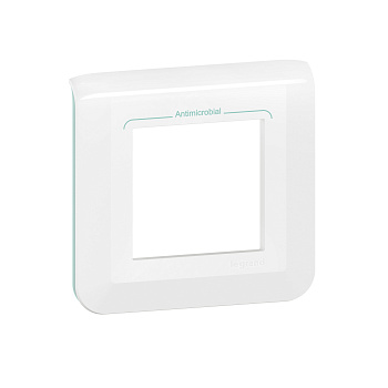Legrand Mosaiс Рамка - Программа Mosaic - 2 модуля - антимикробная 078722L