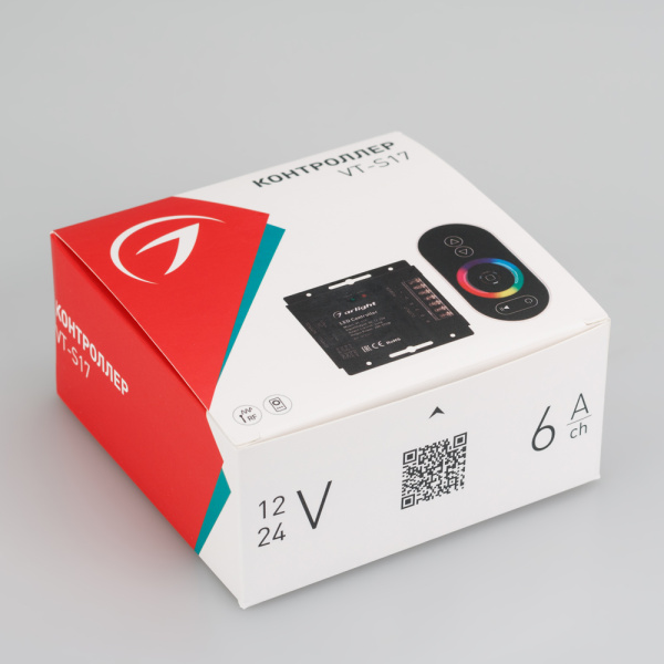 Купить Arlight Контроллер VT-S17-4x6A (12-24V, ПДУ Овал, RF) (IP20 Металл, 3 года) 023322