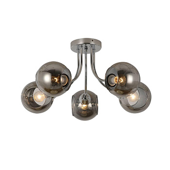 Evoluce SLE102102-05 Светильник потолочный Хром/Дымчатый E14 5*40W