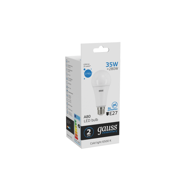 Купить Gauss Лампа Elementary A67 35W 2790lm 6500K E27 LED 70235