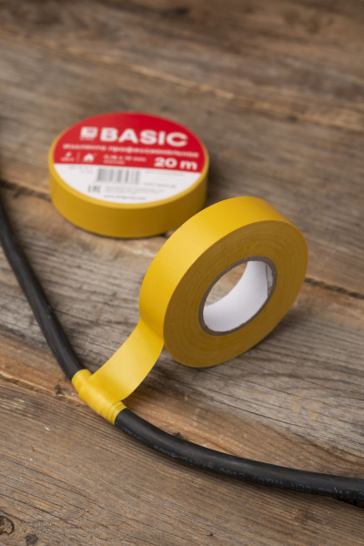 Купить EKF Basic Изолента класс А (0,18х19мм) (20м.) желтая