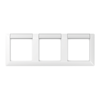 JUNG Рамка 3-кратная с полем для надписи для горизонтальной установки белая AS5830NAWW