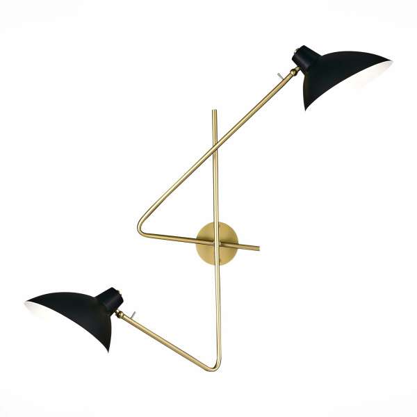 ST LUCE SL1803.201.02 Бра Черный+Золото/Черный E27 2*60W