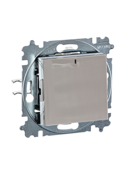 Купить ABB EPJ Levit кофе макиато / белый Выключатель 1-клавишный с подсветкой, 2CHH590146A6018