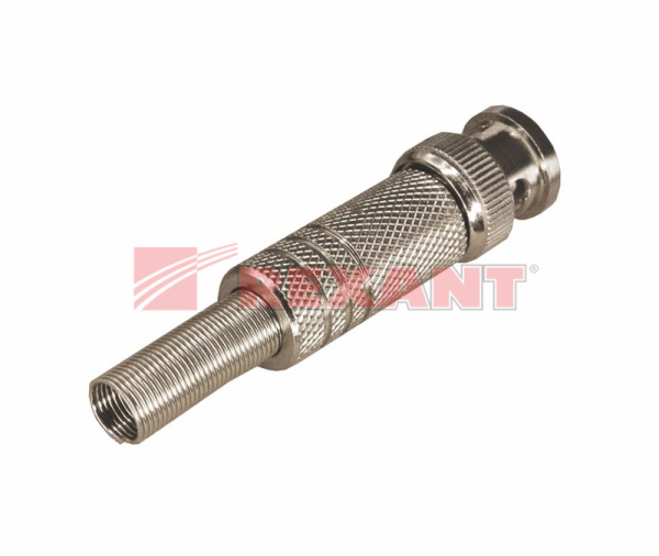 Купить Разъем штекер BNC под пайку с пружиной металл (универсальный) Rexant 05-3075