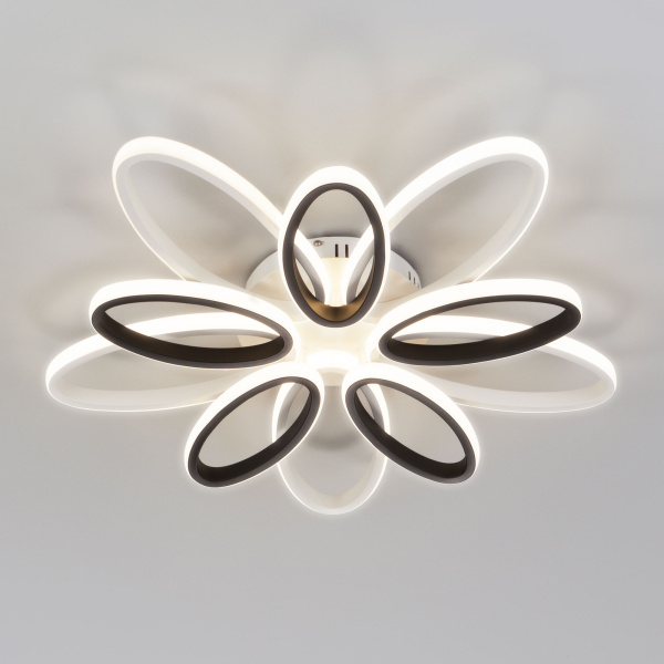 Eurosvet Светодиодный потолочный светильник с пультом управления 90137/10 белый/чёрный 00000086211