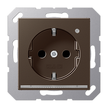 JUNG SCHUKO-розетка с LED подсветкой, мокко A1520-OMOLNW