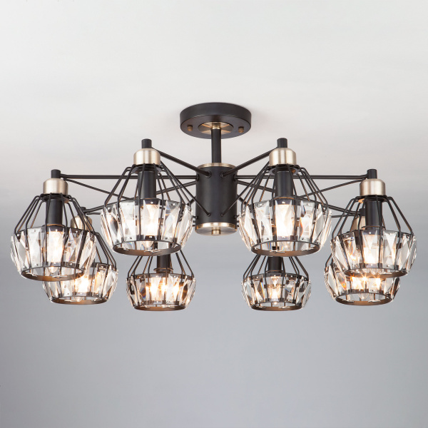 Eurosvet Потолочная люстра в стиле лофт 70075/8 черный 00000083339