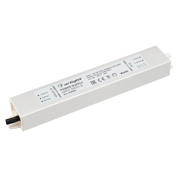 Arlight Блок питания ARPV-05025-B (5V, 5.0A, 25W) (IP67 Металл, 3 года) 038505