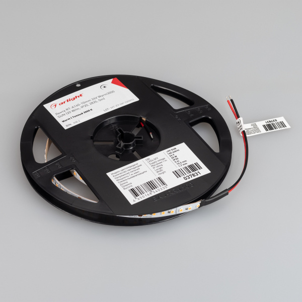 Купить Arlight Лента RT-A140-10mm 24V Warm3000 SUN (20 W/m, IP20, 2835, 5m) (-) 037831