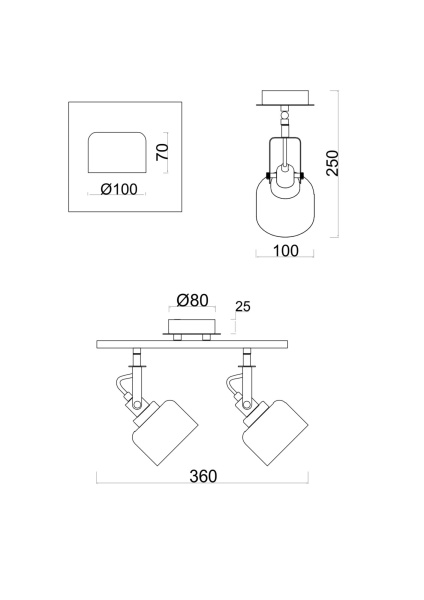 Купить Freya Спот Evette FR5042CW-02B