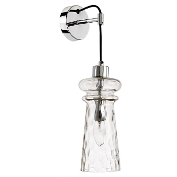 Odeon Light 4968/1W MODERN ODL23 301 хром/прозрачный/металл/стекло Бра E14 1*40W PASTI