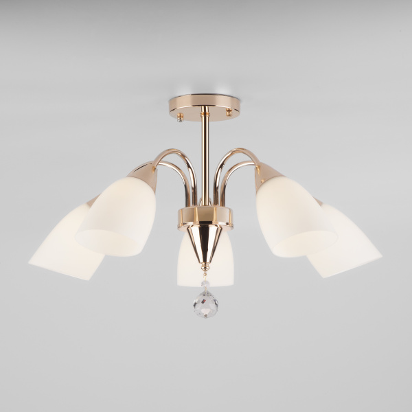 Eurosvet Потолочная люстра со стеклянными плафонами 30149/5 золото a043903