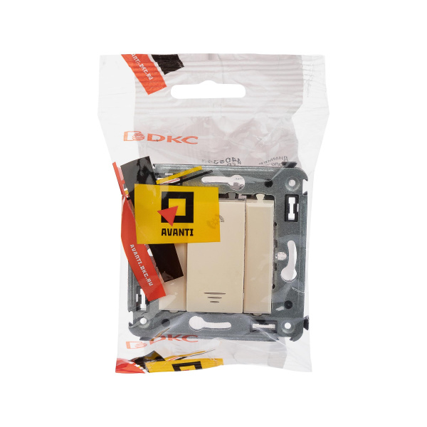 Купить DKC Диммер кнопочный в стену, "Avanti", "Ванильная дымка"