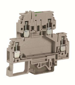 DKC DSS.4, зажим с 2 уровнями, верхний разъединяемый 4 кв.мм бежевый