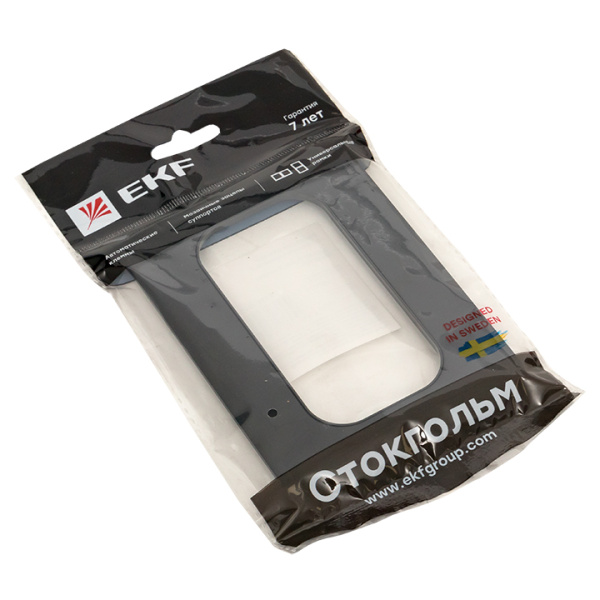 Купить EKF PROxima Стокгольм Черный Рамка для розетки 2-ой