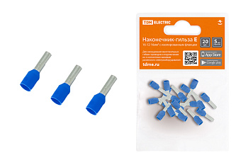 TDM Наконечник-гильза Е2508 2,5мм2 с изолированным фланцем (20шт) SQ0568-0041