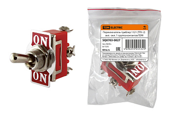 TDM Переключатель-тумблер 1121 (ТП1-2)  вкл.- вкл. 1 группа контактов SQ0703-0027