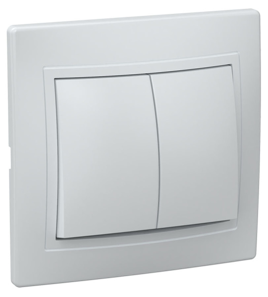 IEK KVARTA ВС10-2-0-КБ Выключатель 2кл 10А (белый)