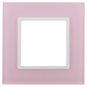 ЭРА 14-5101-30 Elegance Розовый/белый Стекло Рамка 1-ая
